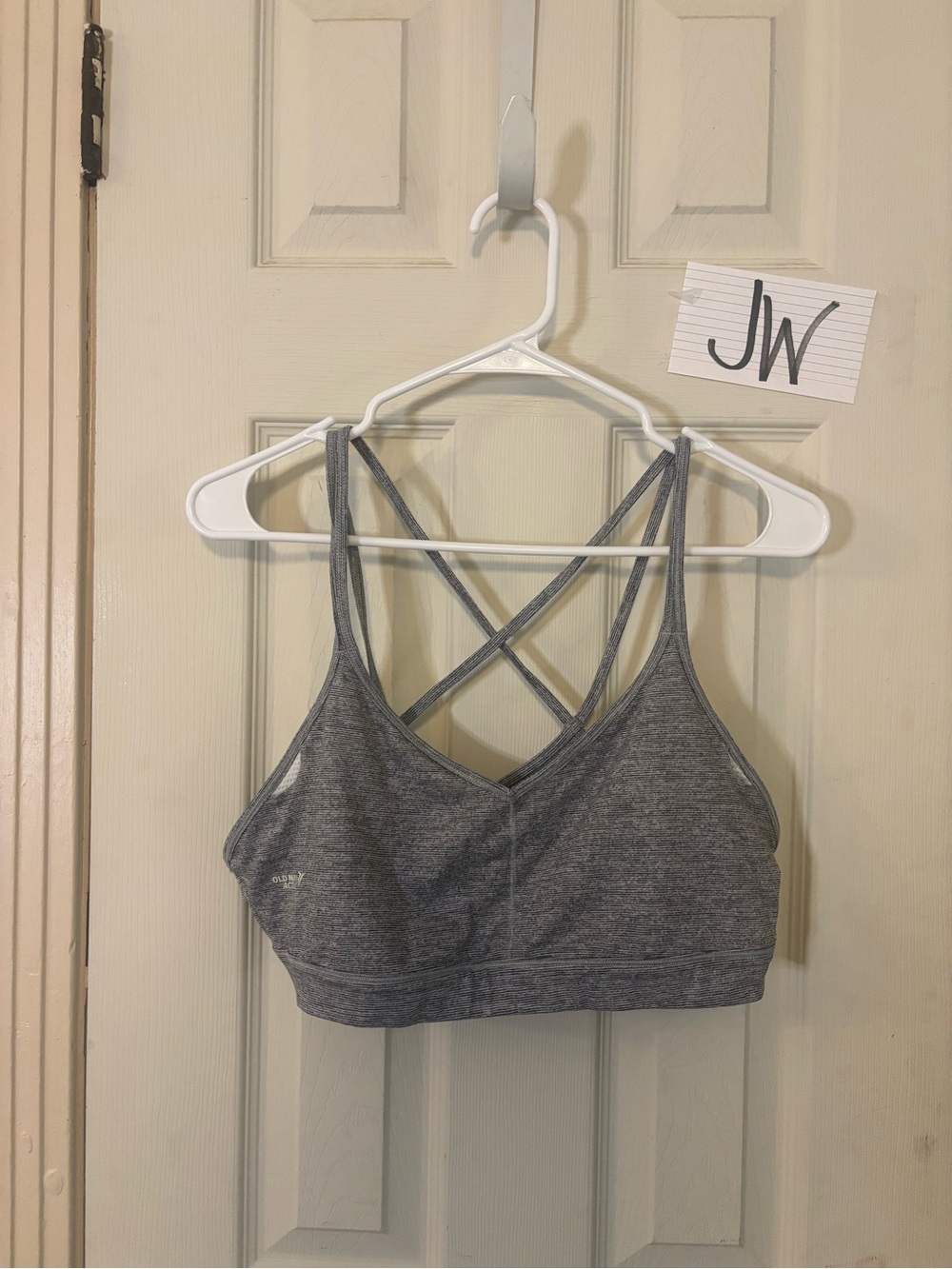 Old Navy Gray Crisscross Strappy Sports Bra